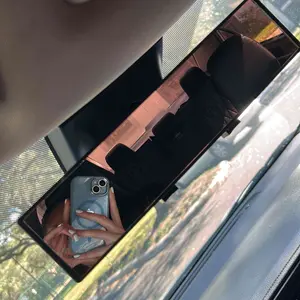 Universal 11.81 Inch Panoramic Convex Real View Mirror for Car SUV Trucks Reversible Passengers High-Quality Glass Anti-Fall Design Easy Install Rearview Mirror