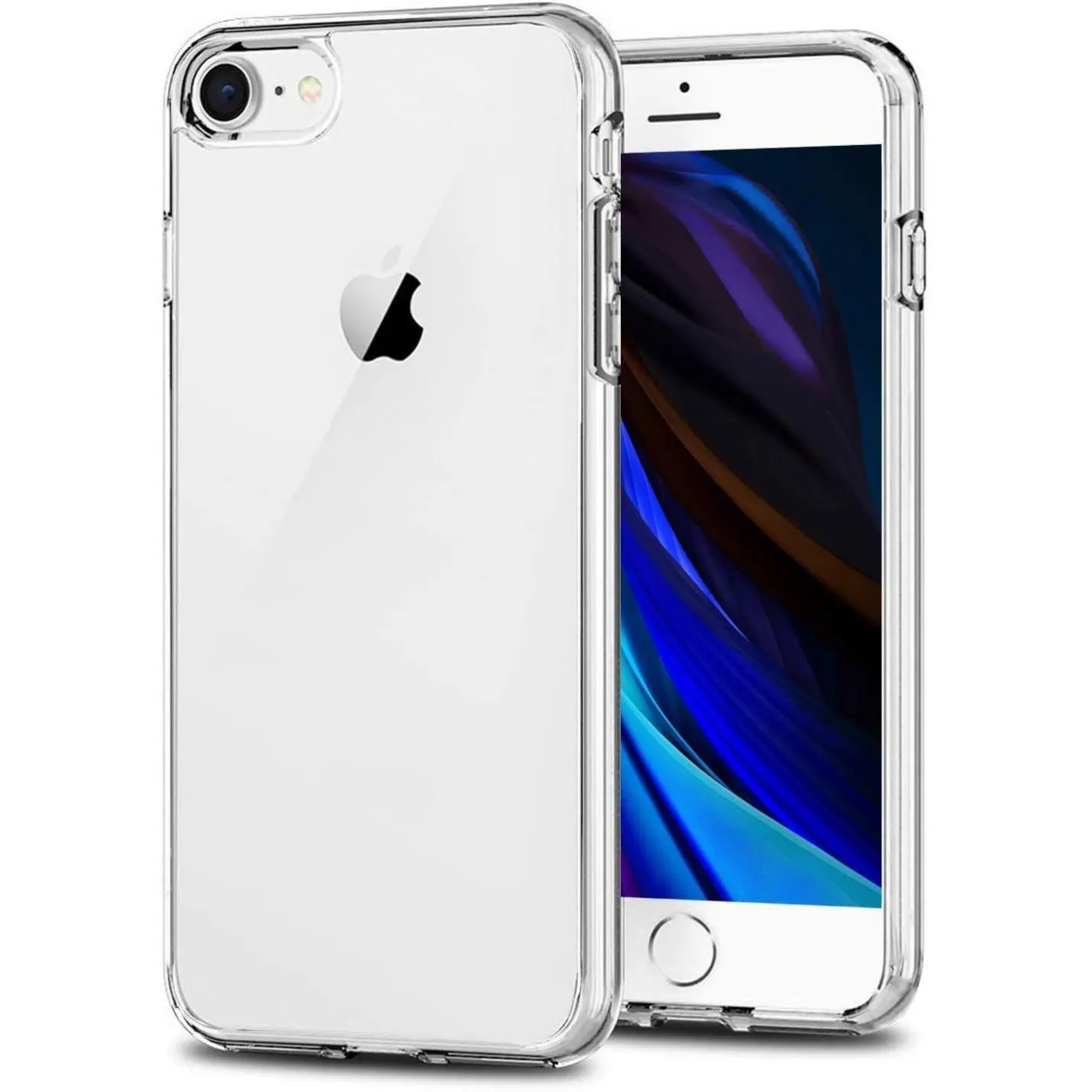 Clear Phone Case for iPhone SE 2nd 2020 & 3rd 2022, iPhone 7 & 8, Shockproof Protective Bumper, Slim Cover, 4.7 Inch, Soft TPU, Anti-Scratch, Anti-Slip, Crystal, Flexible, Lightweight, Wireless Charging Compatible