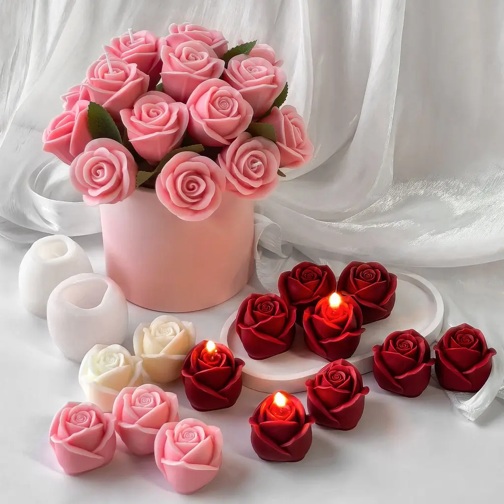 Silicone Mold for DIY Cake Decorating, Rose Flower Shape Mousse Chocolate Soap Candle Making Tool, Handmade Craft Supplies, Handcraft Mold, Handicraft, Molding, Diy Material