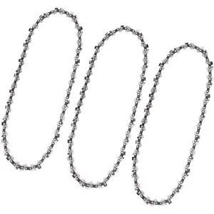 12 Inch Chainsaw Chains 3/8 LP Pitch .050" Gauge 45 Drive Link Low-Kickback Compatible with Craftsman,McCulloch,Greenworks,Earthwise,Poulan,Remington,Echo,Ryobi,Makita,and more (3 Pack)