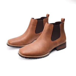 Chic Shoes for Men Western Cowboy Boots For Men - Mens Square Toe Chelsea Boots Ankle Cowboy Boots For Men Casual Retro Stylish Boots
