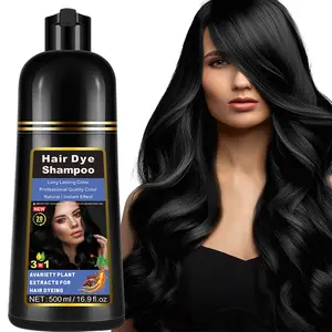 3-In-1 Hair Dye Shampoo with Plant Extracts, Long-Lasting Color Protection, Non-Sticky Formula, Fruit Scent, Instant Coloring Gel