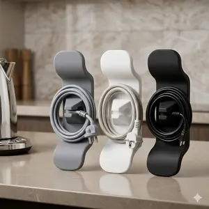 Strong Adhesive Cable Organizer, No Drill Cord Management for Kitchen Appliances, Anti-Slip Cord Holder, Blender power Cord Concealer, Multi-Scene Hidden Wire Fixer