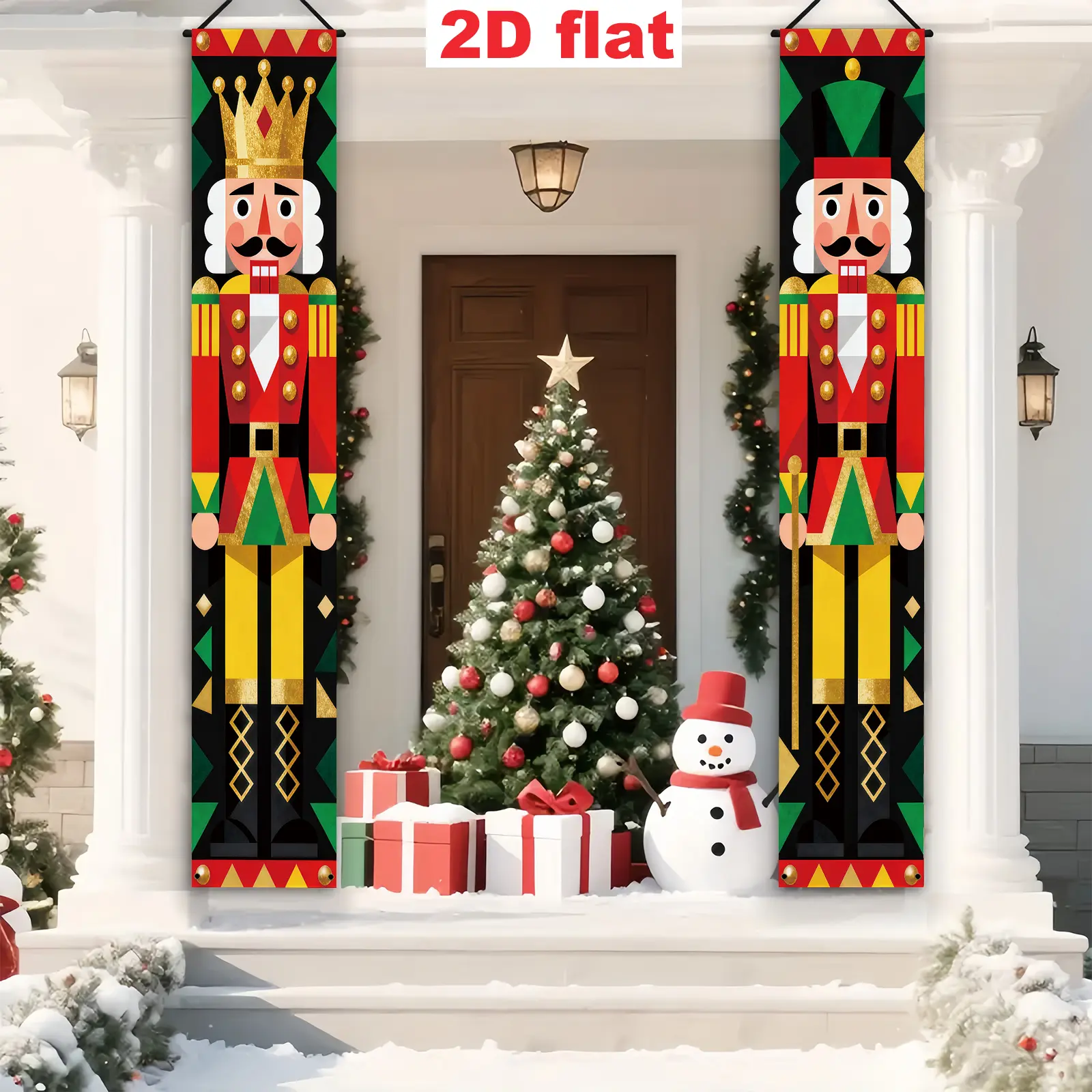 Festive Christmas Nutcracker Banner, Perfect for Outdoor Decoration & Indoor Parties, Enhance Your Holiday Celebrations!