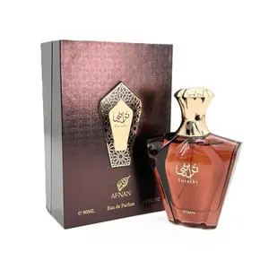AFNAN TURATHI BROWN EAU DE PARFUM SPRAY 3.0FL.OZ FOR MEN Arabian Fragrance Amber Vanilla