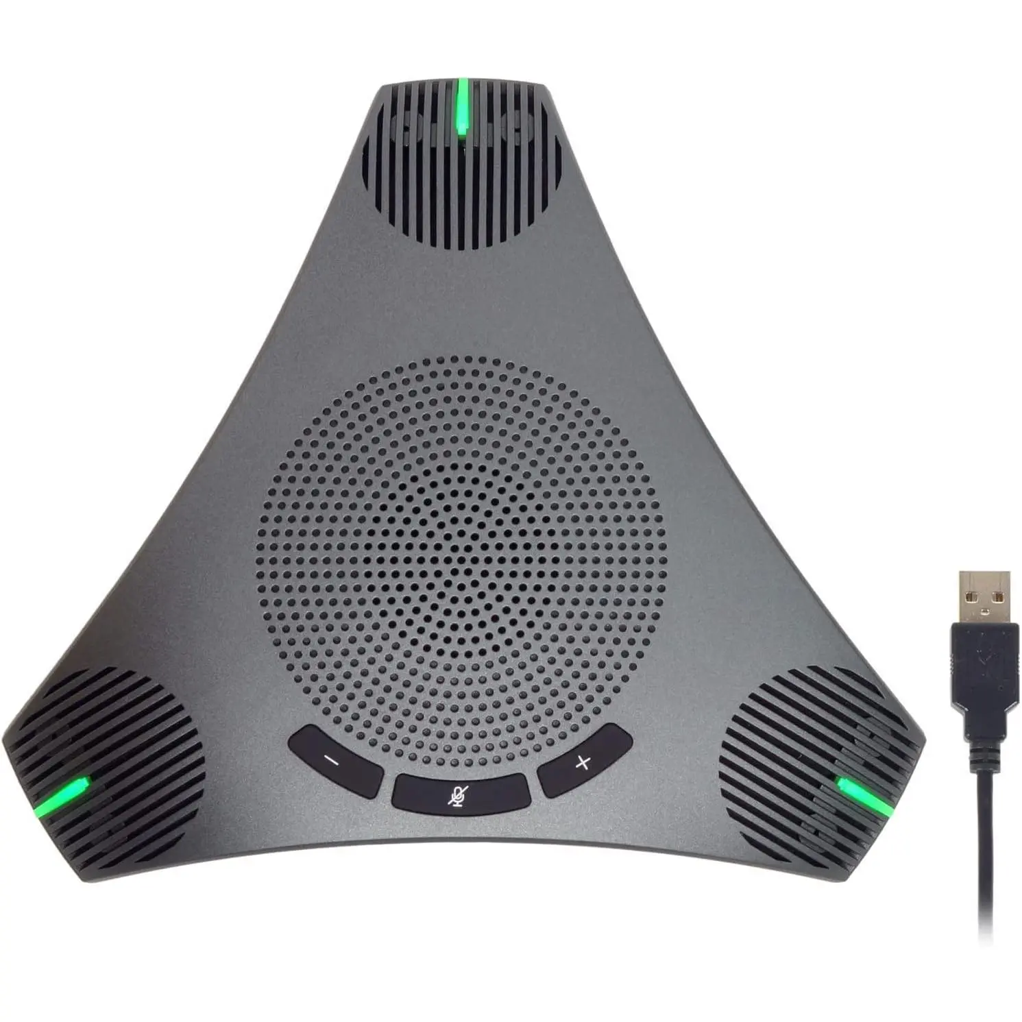 Conference Speaker and Microphone, 360? Omnidirectional USB Speakerphone Microphone with USB Hub, Noise Reduction/Echo Cancellation  Microphone for 8-10 People Business Conference,  Office