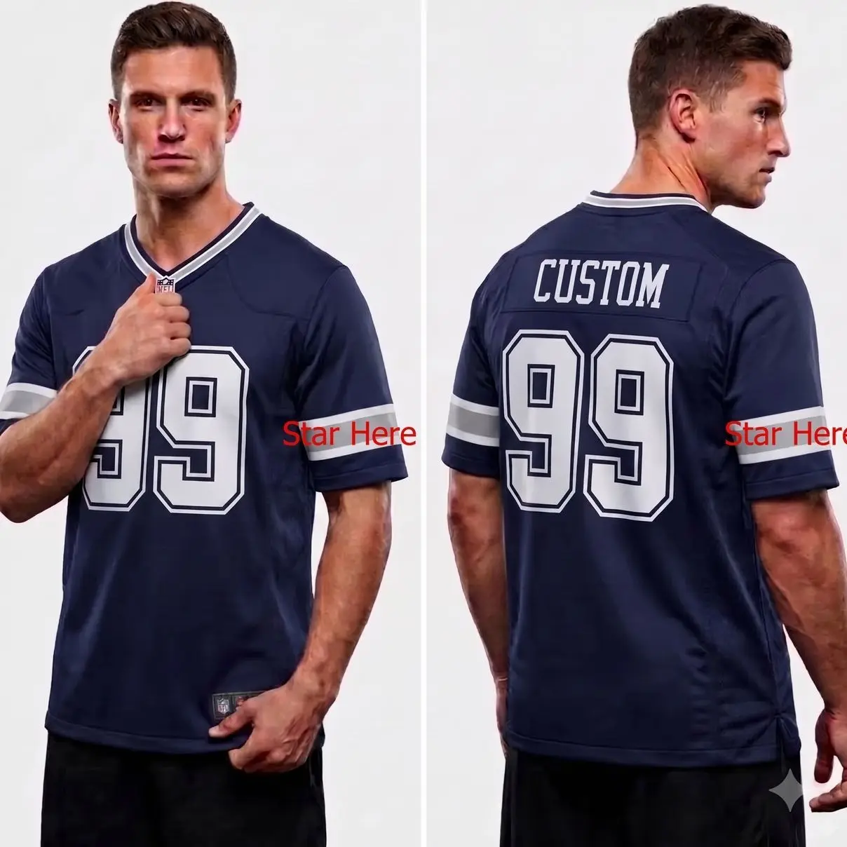 Unisex Football inspired by Dallas Pickens 3 Home Game Jersey