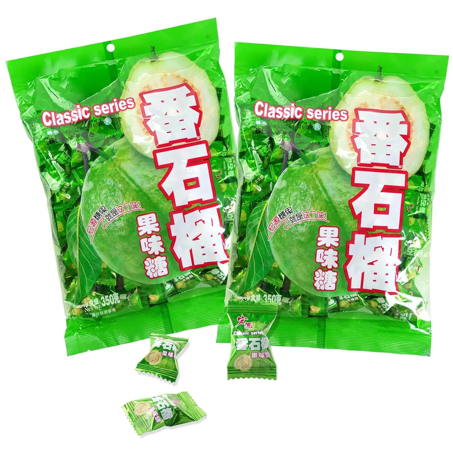 Fusion Select Hongyuan Guava Candy, 12.3 oz (Pack of 2) Asian Fruit Hard Candy, Sweet & Tangy Tropical Flavor, Individually Wrapped for Sharing & Snacking