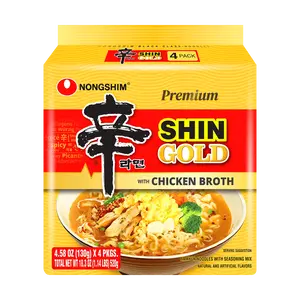 NONGSHIM Shin Ramyun Gold Chicken Soup Ramen Noodles 4 Pack 18.32 oz