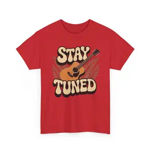 Stay Tuned Guitar tee | Retro Acoustic Music graphic tee