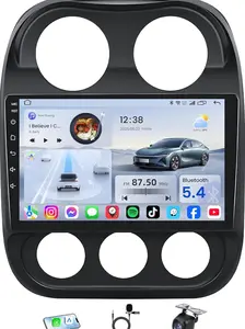 Car Radio Stereo for Jeep Patriot Compass 2010-2016: 8 Core 4+64GB Upgrade Bluetooth 5.4 Wireless CarPlay Android Auto with 10 Inch 1280x800 IPS HD Touch Screen 5GWiFi GPS Navigation FM 1080P Backup Camera