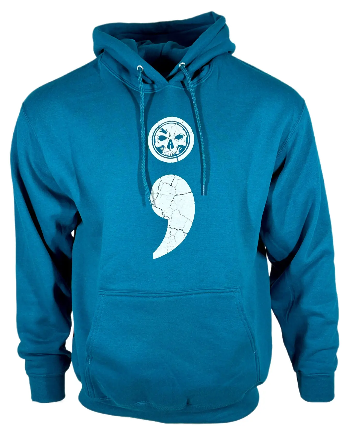 CLOSEOUT Semicolon Unisex Teal Hoodie