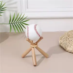Baseball Stand Holders Balls Display Riser Bat Wooden Stand Holder Display Centerpieces Tables for Baseball Sports Lover