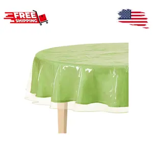 Clear Plastic Tablecloth Protector, Table Cloth Vinyl (70" Round)