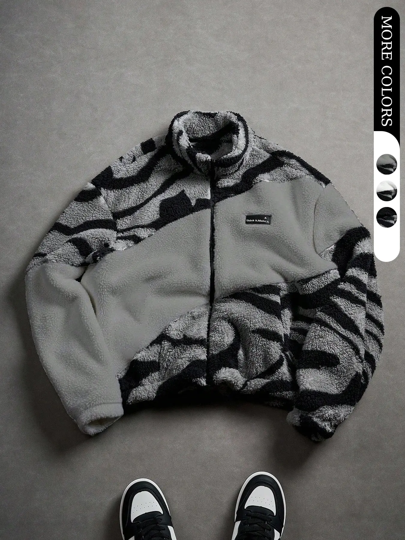 Men's Fall Winter Casual Streetwear Long Sleeve Jacket, Coats, Tops, Block, Graphic, Fitted, Fashion, Trendy Outerwear, Menswear, Comfortable Warm Outerwear for Parties and Daily Wear