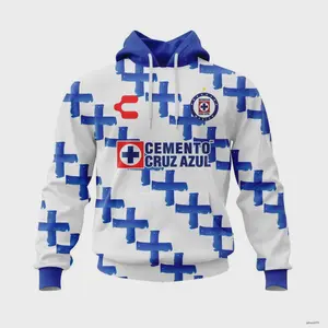 Liga Cruz Azul Personalized Name & Number Retro Style Hoodie Sweatshirt S5XL