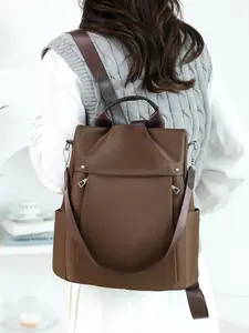 New Women's Shoulder Bag Fashion Simple Commuter Versatile Bookbag High-Quality Anti-Theft Lightweight Oxford Cloth Casual Travel Backpack Trendy Backpack Traveler Essentials Backpack Casual Printed Backpack