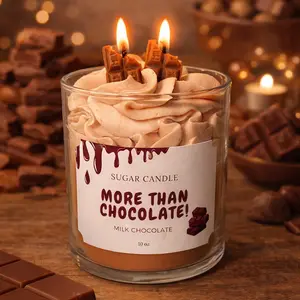 Milk Chocolate Candle More Than Chcocolate Handcrafted with Natural Soy Wax & Premium Fragrance Oil 10oz Made in USA - Aroma, Cozy