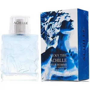 Vicky Tiel Achille Pour Homme Eau de Toilette (EDT) Men's Cologne, 3.4 fl oz - Fragrance That Starts With a Citrus-Floral-Woody Oriental Rich Scent, Moss-Based Top-Mid-Base Blend, Vanillin Men's Scent, New In Box, Ideal for Boyfriends