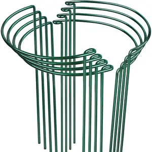 Support, 8 count Peony Cages and Supports,  Stakes for Indoor , Outdoor ,  Holders, Tomato Monstera Hydrangea Support Cage, 10" W x 15.8" H