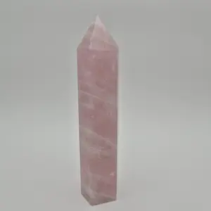 Rose Quartz Tower – 2.67 lb | 9.5" Tall | Display-Ready Beauty