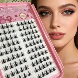 No Glue Lash Extensions 200pcs | Cute Doll Eye | Dense Volume | DIY Individual Lashes