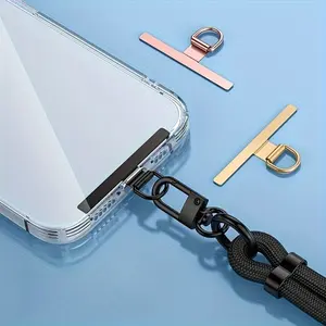 Stainless Steel Mobile Phone Lanyard Gasket Universal Anti-loss Clip Shell Connection Fixed Patch - Cell Phone Strap Parts Replacement, Lanyard Safety Connector, Phone Chain, Cell Phone Charm