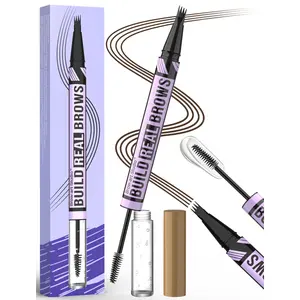 iMethod Eyebrow Pen and Eyebrow Gel - Brow Pen  2-in-1 Eyebrow Pencils for Woman with Micro-Fork Tip and Brow Gel Clear, Fuller Eyebrows, Stay All Day Makeup Cosmetic