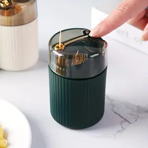 Automatic Release Toothpick Holder, 1 Count Household Push-type Toothpick Storage Box, Toothpick Container for Home Kitchen Dining Room, Bottles