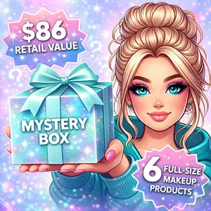 Mateo Beauty Curated Cosmetic Box - Complete Makeup Kit Multi-Pack with 6 Full-Size Everyday Makeup Products ($86 Value): Primer, Setting Product, Glossy Lipgloss, Oil, Multichrome Colorful Magnetic Eyeshadow, Limited Stock