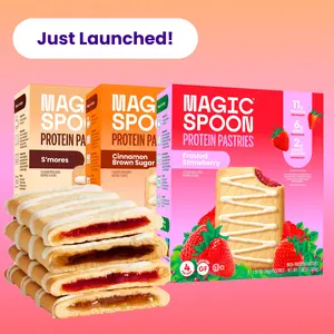 Magic Spoon Protein Pastries Bundles, 3-Boxes, 12 Pastries (Frosted Strawberry, Cinnamon Brown Sugar, S’mores), High Protein, Low Sugar, High Fiber, Soft-Baked Snack or Protein Bars