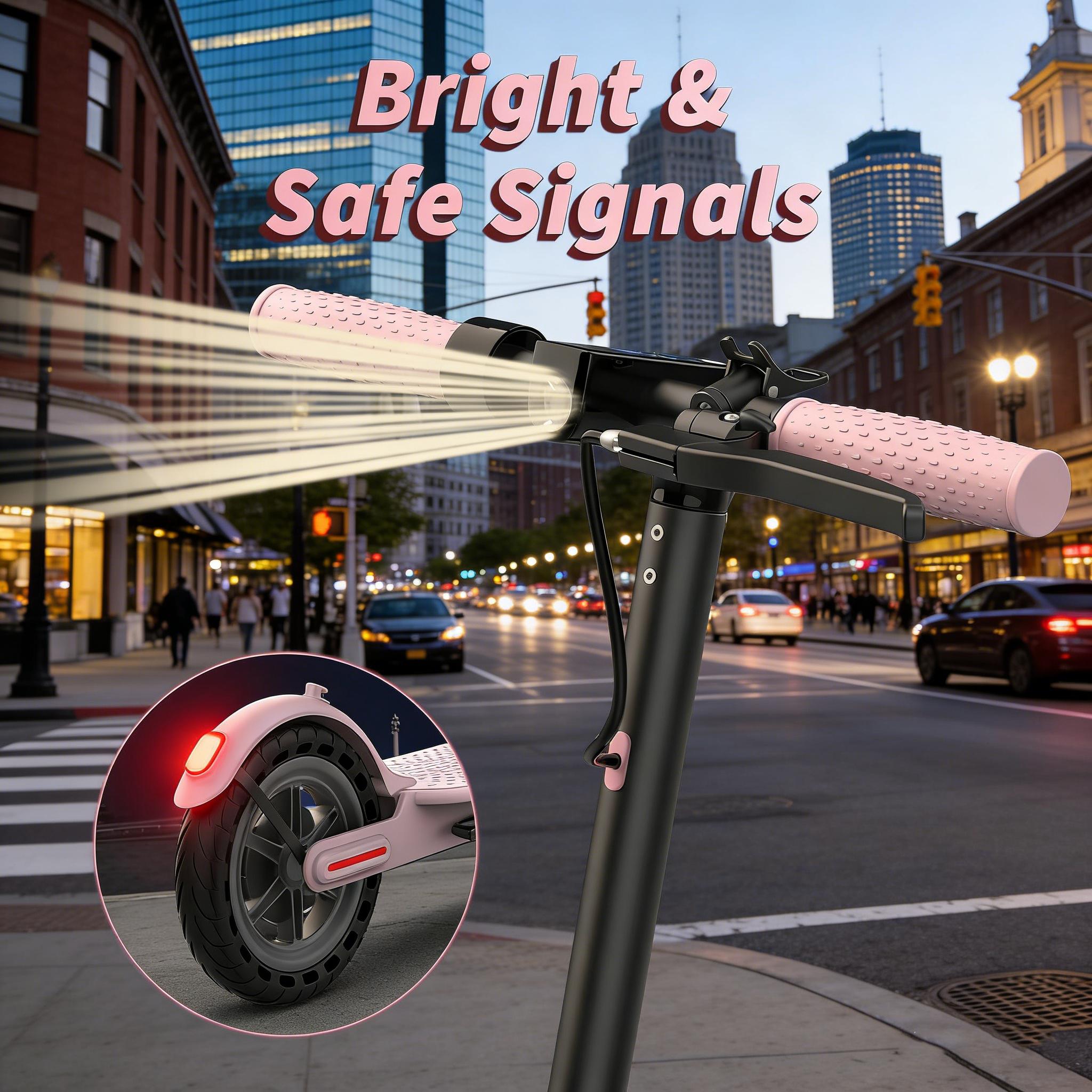 Electric Scooter,8.5" Tires,350W Motor,Up to 19MPH Max Speed,Portable Electric Scooter with Light, Suitable for Female Girls,Halloween Gifts Electric Scooter,8.5" Tires,350W Motor,Up to 19MPH Max Speed,Portable Electric Scooter with Light, Suitable for Female Girls,Halloween Gifts