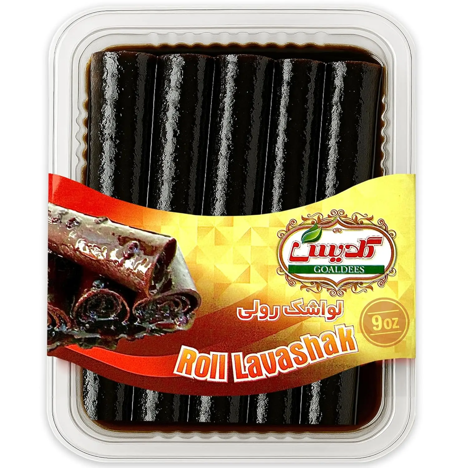 Roll Lavashak Pomegranate Juicy Sour Fruit Leather Persian Snack Middle Eastern Halal Bold Flavor Timeless Tradition (1 Pack, 250, Gram)