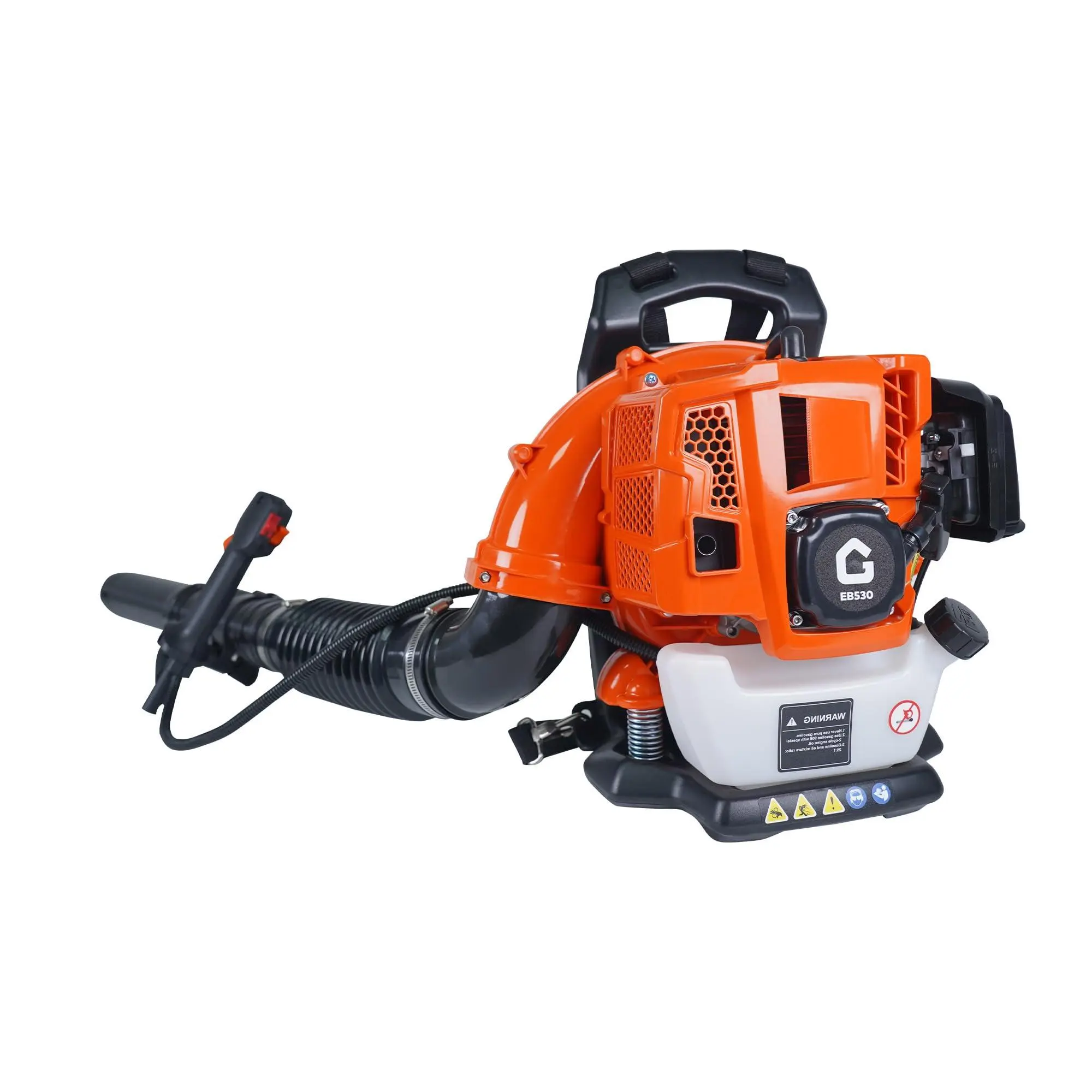 GARVEE Ready-to-Use 66CC Gas-Powered Backpack Leaf Blower, 4.0HP, 880 CFM, 320 MPH, Ergonomic Design, Orange for Lawn Care