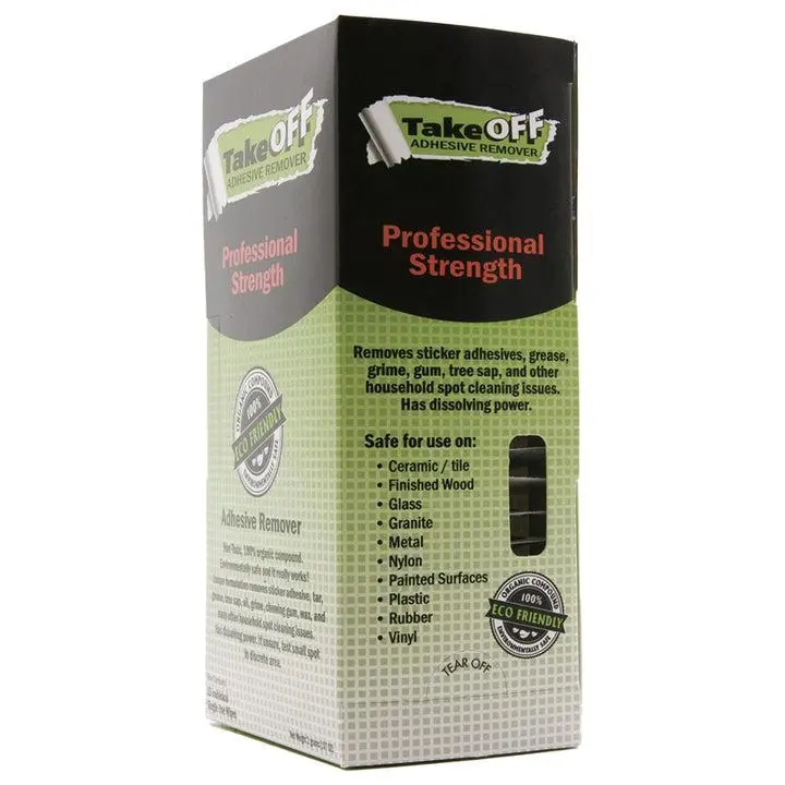 TakeOFF™ Adhesive Remover Box of 25 Individual Wipes