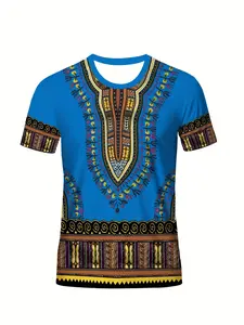 Unisex 3D Digital Print Short Sleeve T-Shirt, Round Neck Fun Tee, Casual for Men, Perfect for Travel