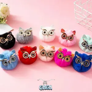 Fluffy Owl Keychain at least get 20pcs - Adorable Mini Plush Keyring