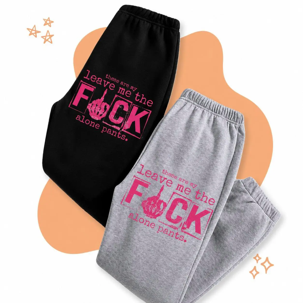 Vintage Leave Me The F*ck Alone Sweatpants – Graphic Cotton Joggers Sweatpants  for Women & Men, Y2K Streetwear, Unisex Casual Pants, All Season Gift, Trending 2026**