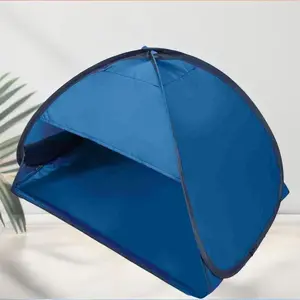 Beach Sun Shelter, Instant Sun Protection Canopy with Zippered & Mobile Phone Stand, Mini Automatic Shade Tent Canopy for Outdoor Picnic Beach Camping
