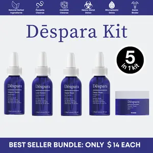 Despara Kit | Parasite Cleanse | Candida Cleanse | Heavy Metal Detox | Microplastic Detox | Detox Binder | Buy 1 Kit Get 5 Functions | Natural Formula & Healthcare Natural Deworming Gut Health Supplements