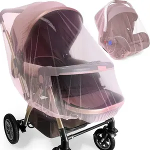 Stay Protected from Mosquitoes with this Durable Pink Stroller Mosquito Net - Perfect for Newborn Baby Strollers, Bassinets, Cradles, Playards, Pack N Plays & Mini Cribs! Christmas Halloween Gift