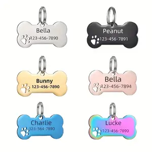 Custom Dog Tag with Your Pet's Name | Personalized Dog Collar Charm, Keep Them Safe & Loved  Double-Sided Engraved Dog Tags! Custom Pet ID Tag with Name & Phone Number, Durable & Waterproof
