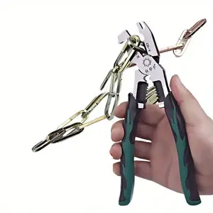 Heavy-duty vanadium steel pliers with anti-slip teeth - multifunctional wire cutter, scissors, stripping, crimping and screw tool - corrosion-resistant, non-slip handle, suitable for industrial and home use, no assembly required, solid construction