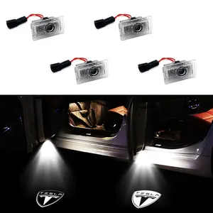 Tesla Car Door LED High Bright Welcome Light, Logo Emblem Projection Lamp, Led Car Lights, Compatible with Model 3 Model Y Model S Model X