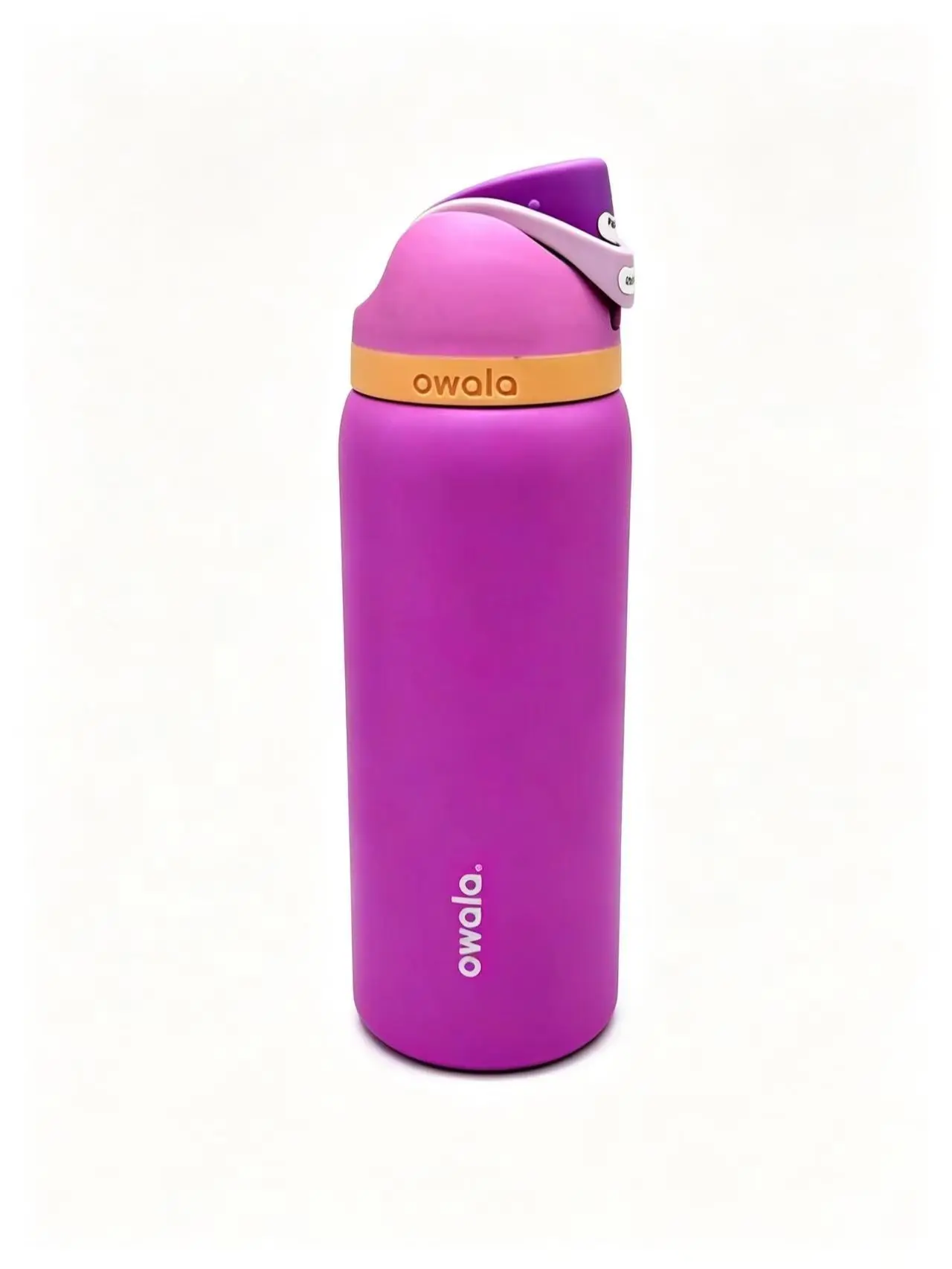 Owala 32oz Double-Wall Vacuum Insulated FreeSip Flask - Bright Magenta Purple, Portable, Dual Sip & Straw Design, Leak-Proof, Reusable Kitchenware Drinkware for Daily Commute & Daily Use
