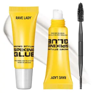 3PCS Transparent waterproof eyebrow styling gel with brush - long-lasting hold, suitable for all eyebrow types, clear brow shape, lightweight formula, a daily makeup essential