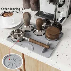 1PC Espresso Tamping Mat - Espresso Tamping Station, Food Grade Silicone, Non-slip Coffee Tamper Mat Espresso Accessory for Baristas Home Kitchen Bar Coffee Shop