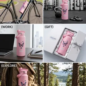 BEMARK stainless steel insulated Water Bottle-leakproof & Durable Reusable for Gym  Travel &Daily Use