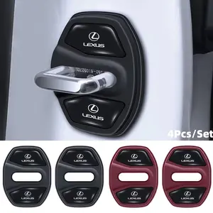 4 Pcs Car Door Lock Shock Absorbers, Silicone Buffer Covers, Silent Protection for Lexus Models, Automotive Accessories