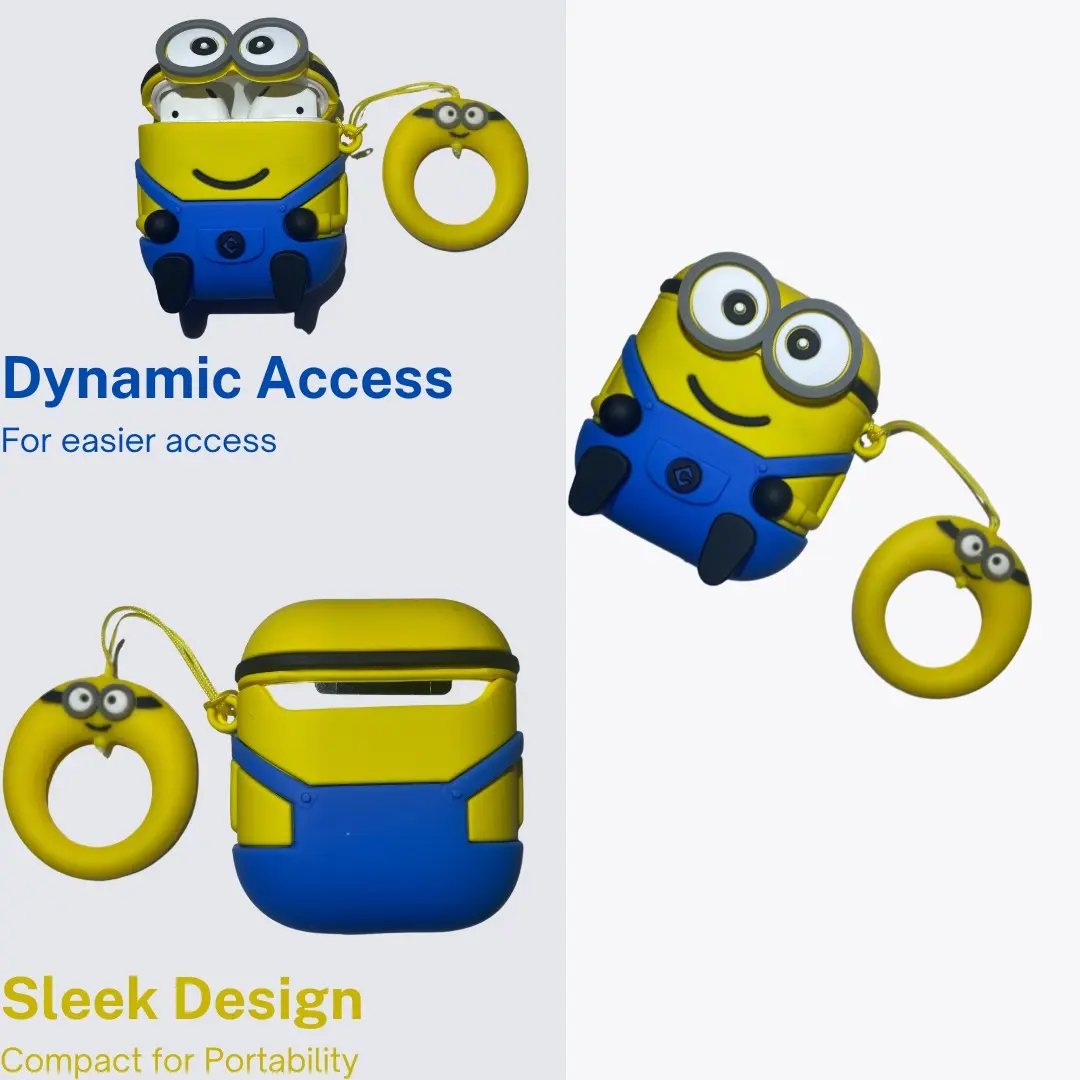 Anime Minion two-eye Airpod 1 & 2 Case Anime Minion two-eye Airpod 1 & 2 Case